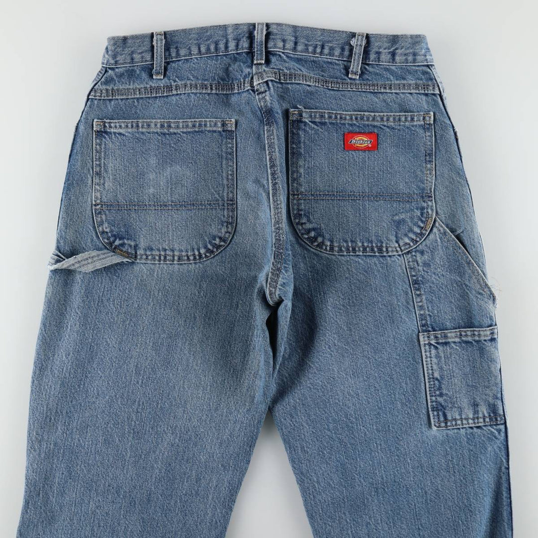 Dickies denim painter pants for men, equivalent to W33 cotton blue type Vintage Second Hand