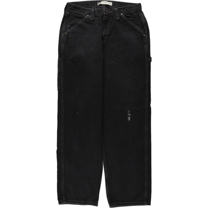 Lee DUNGAREES CARPENTER JEAN Denim Painter Pants, Men's W32 (approx.) cotton black type Vintage Second Hand