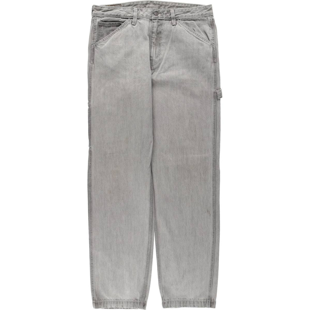Levi's denim painter pants, men's size W35 (approx.) cotton gray type Vintage Second Hand