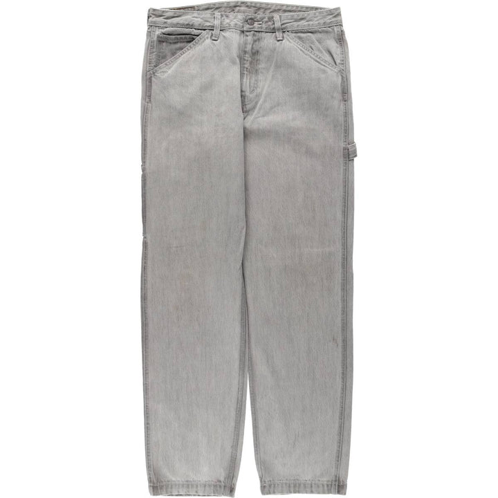 Levi's denim painter pants, men's size W35 (approx.) cotton gray type Vintage Second Hand