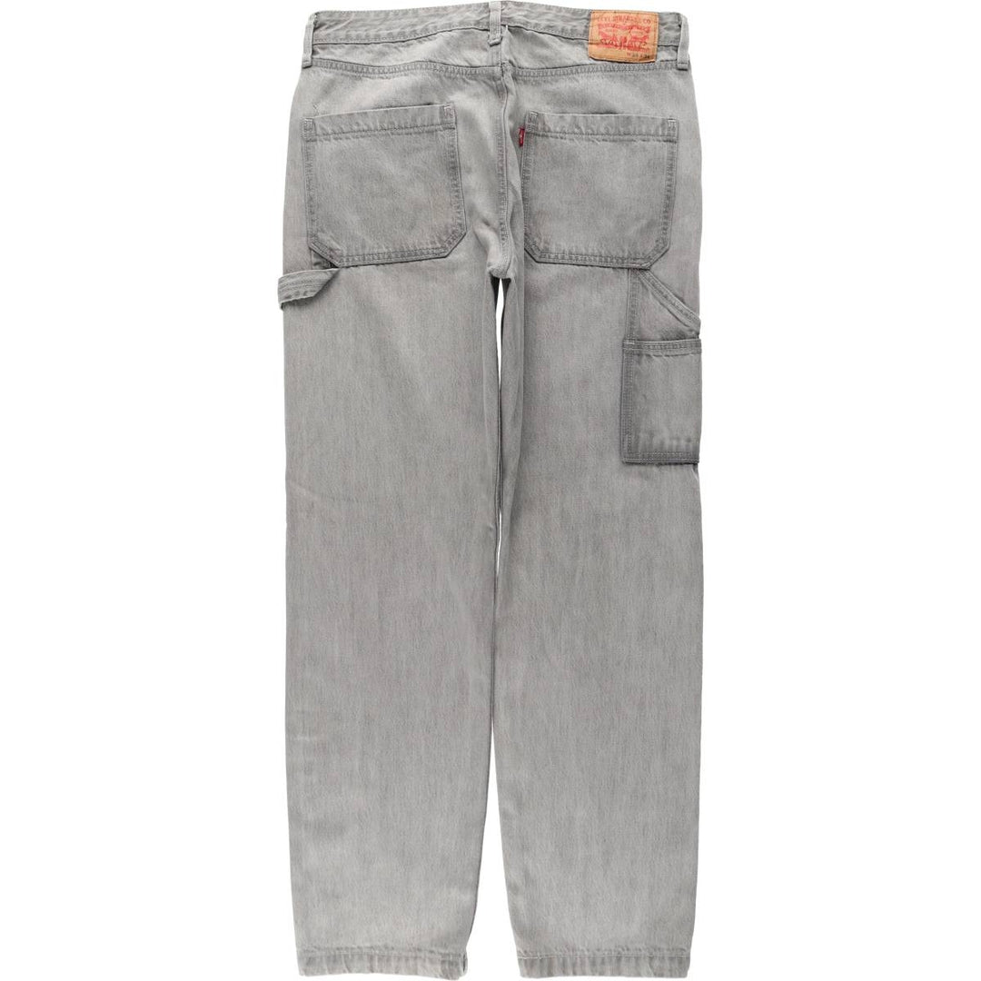 Levi's denim painter pants, men's size W35 (approx.) cotton gray type Vintage Second Hand