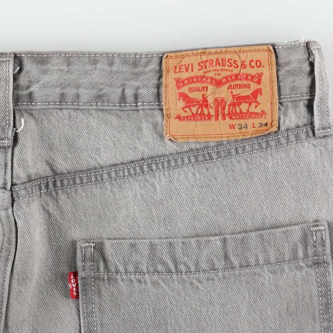 Levi's denim painter pants, men's size W35 (approx.) cotton gray type Vintage Second Hand