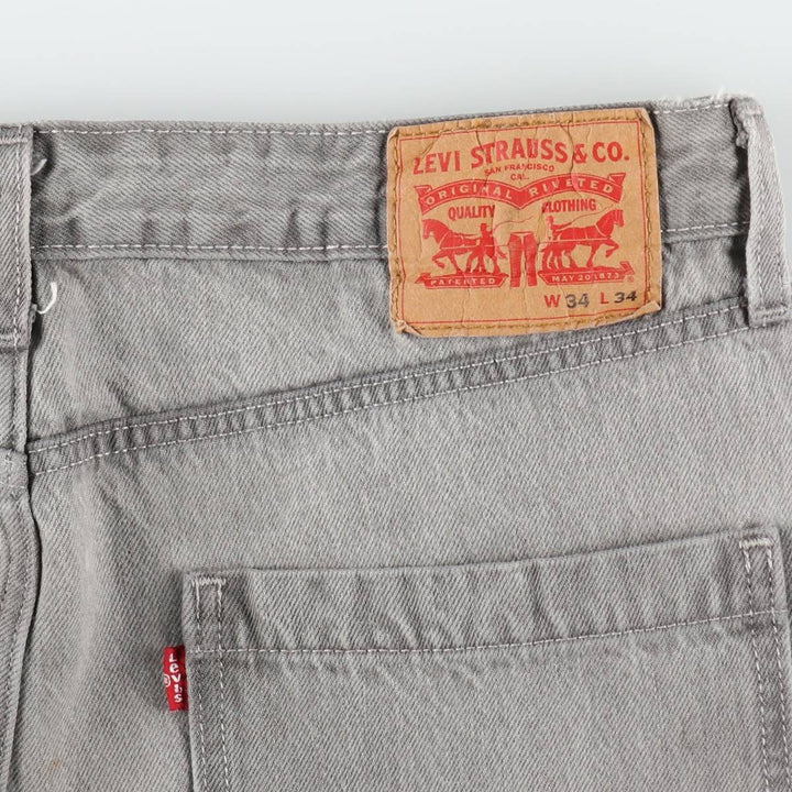 Levi's denim painter pants, men's size W35 (approx.) cotton gray type Vintage Second Hand
