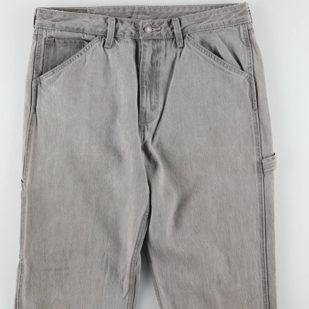 Levi's denim painter pants, men's size W35 (approx.) cotton gray type Vintage Second Hand