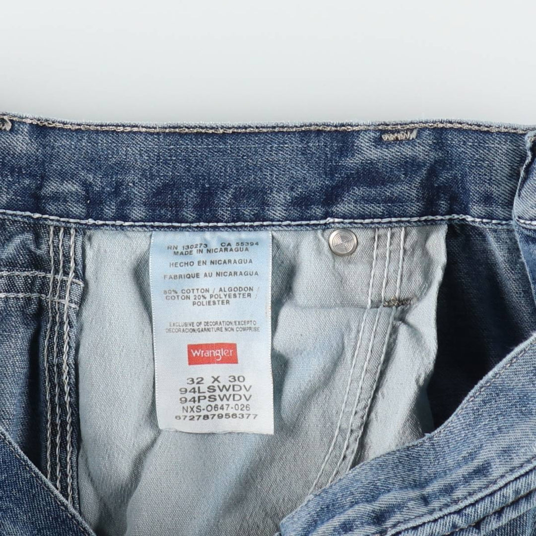 Wrangler Denim Painter Pants for Men, W32 equivalent cotton blue type Vintage Second Hand