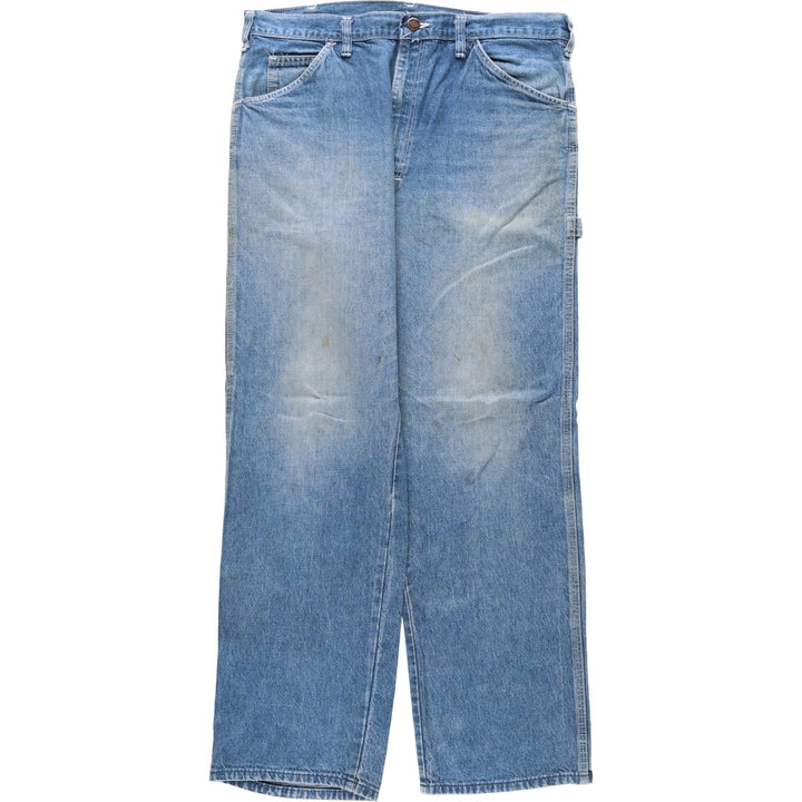 80s-90'S Dickies denim painter pants, made in USA, men's size W34 (approx.), vintage. cotton blue type Vintage Second Hand