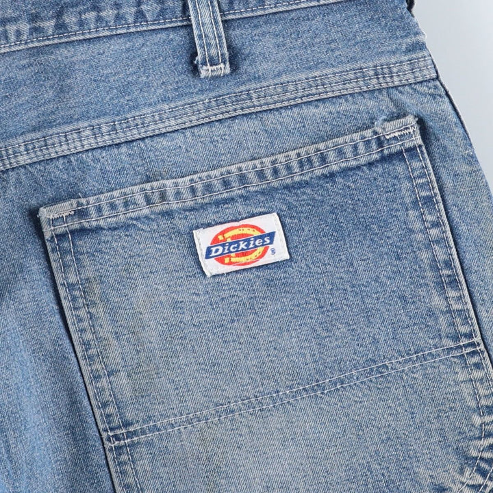 80s-90'S Dickies denim painter pants, made in USA, men's size W34 (approx.), vintage. cotton blue type Vintage Second Hand
