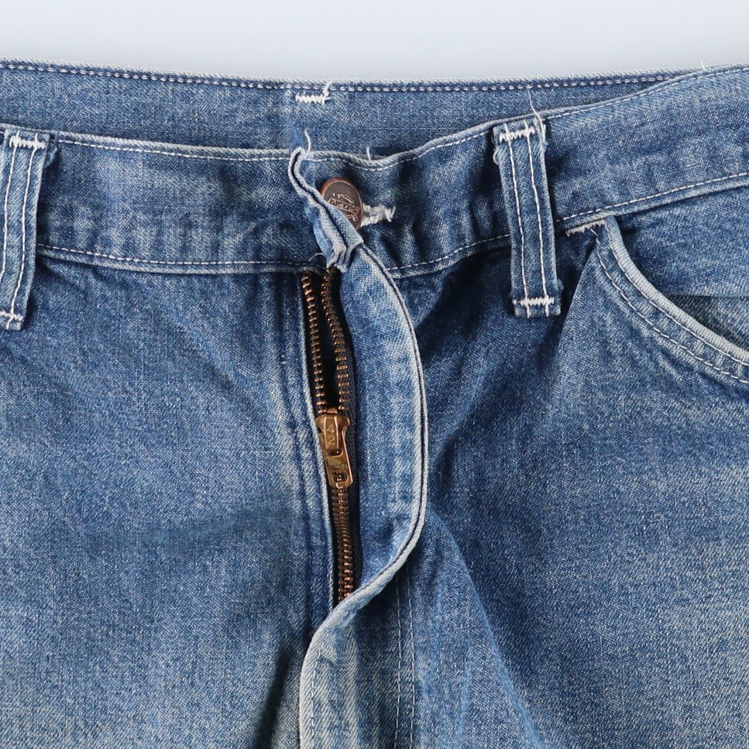 80s-90'S Dickies denim painter pants, made in USA, men's size W34 (approx.), vintage. cotton blue type Vintage Second Hand