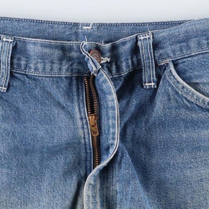 80s-90'S Dickies denim painter pants, made in USA, men's size W34 (approx.), vintage. cotton blue type Vintage Second Hand