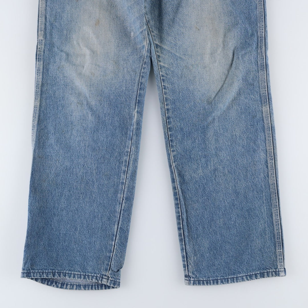80s-90'S Dickies denim painter pants, made in USA, men's size W34 (approx.), vintage. cotton blue type Vintage Second Hand