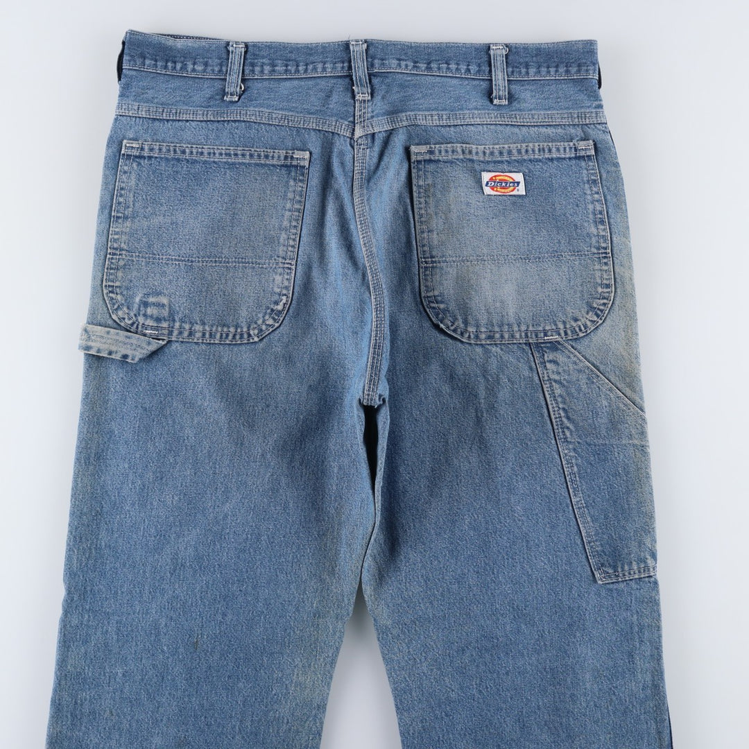 80s-90'S Dickies denim painter pants, made in USA, men's size W34 (approx.), vintage. cotton blue type Vintage Second Hand