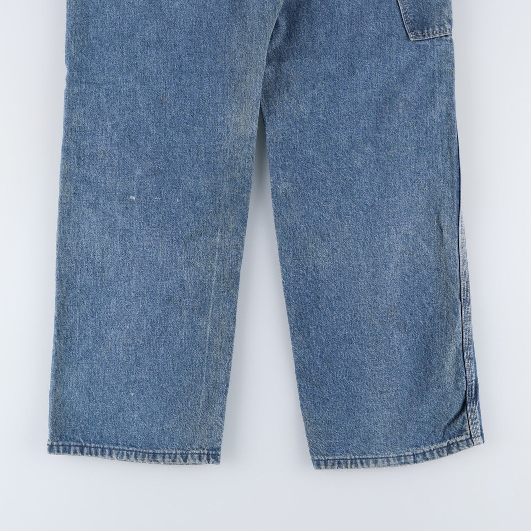 80s-90'S Dickies denim painter pants, made in USA, men's size W34 (approx.), vintage. cotton blue type Vintage Second Hand