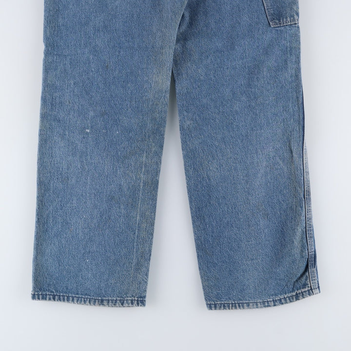 80s-90'S Dickies denim painter pants, made in USA, men's size W34 (approx.), vintage. cotton blue type Vintage Second Hand