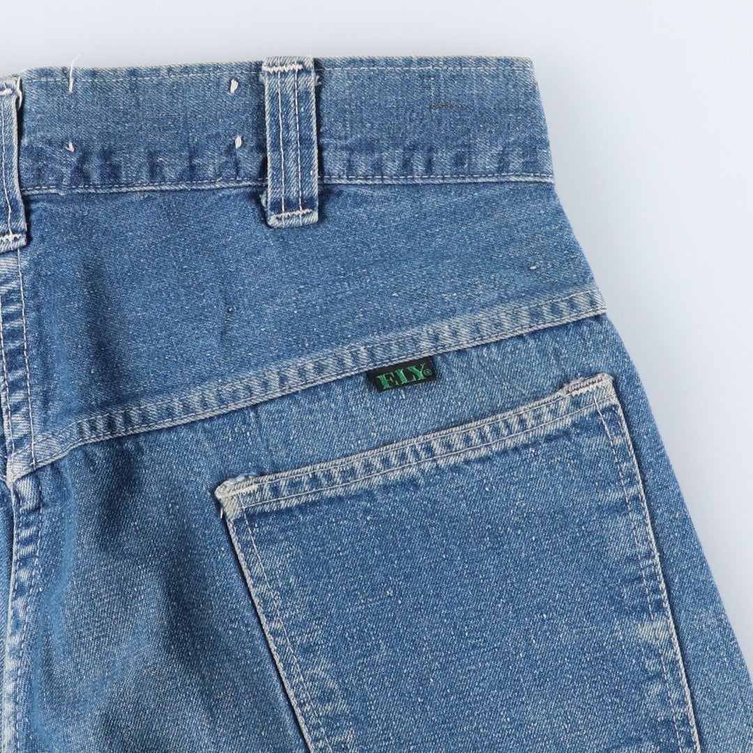 70s-80'S ELY denim painter pants, men's size W30 equivalent, vintage. unclear blue type Vintage Second Hand