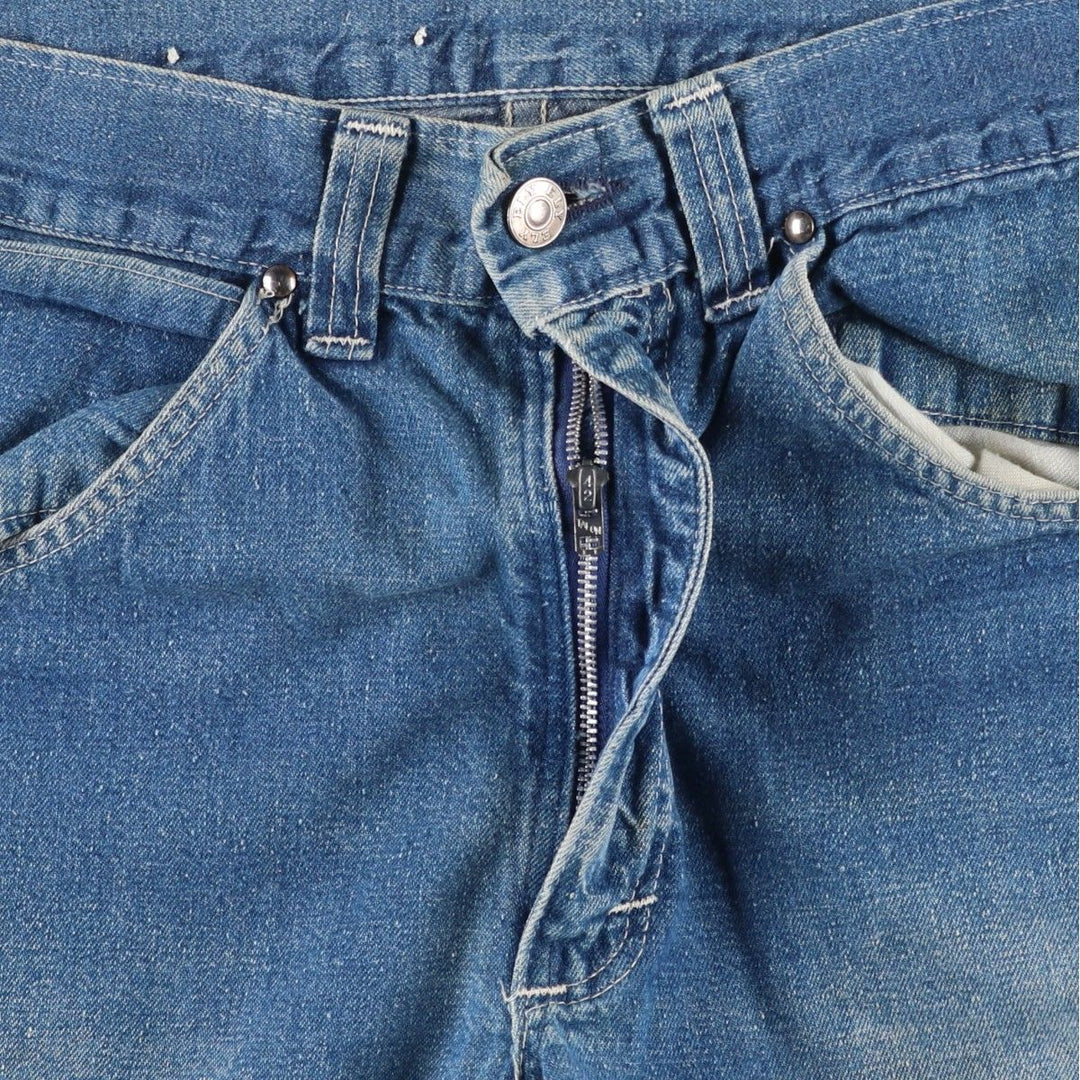 70s-80'S ELY denim painter pants, men's size W30 equivalent, vintage. unclear blue type Vintage Second Hand