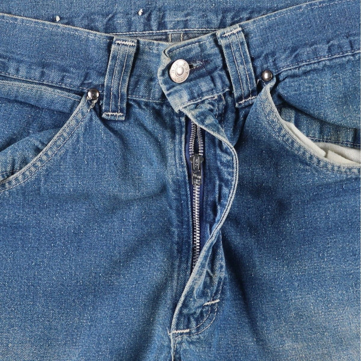 70s-80'S ELY denim painter pants, men's size W30 equivalent, vintage. unclear blue type Vintage Second Hand