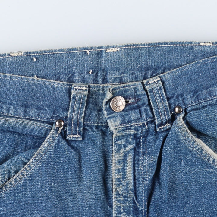 70s-80'S ELY denim painter pants, men's size W30 equivalent, vintage. unclear blue type Vintage Second Hand