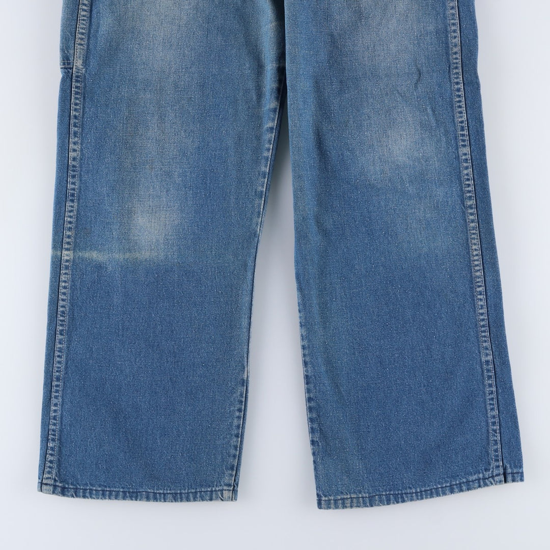 70s-80'S ELY denim painter pants, men's size W30 equivalent, vintage. unclear blue type Vintage Second Hand