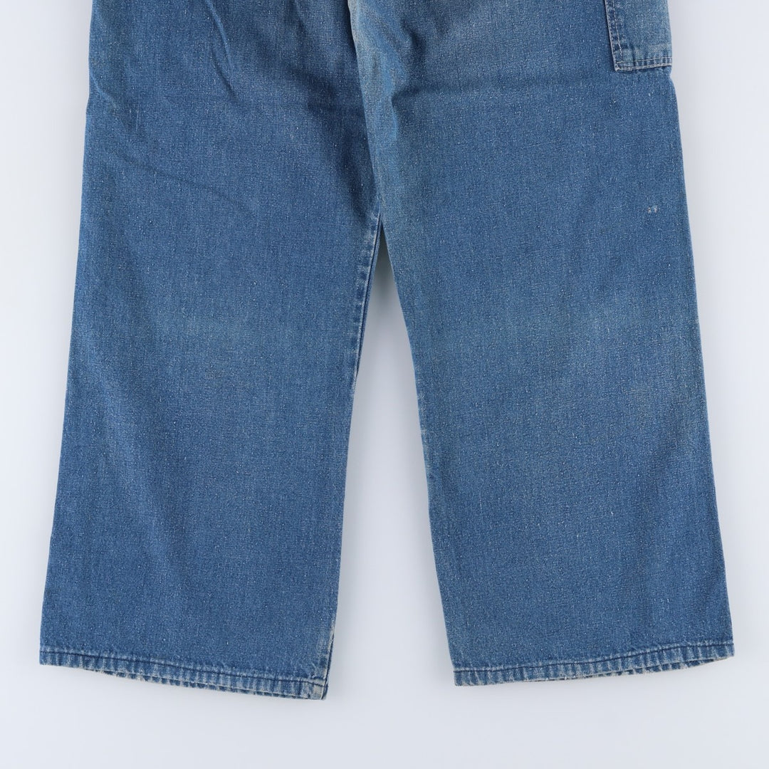 70s-80'S ELY denim painter pants, men's size W30 equivalent, vintage. unclear blue type Vintage Second Hand