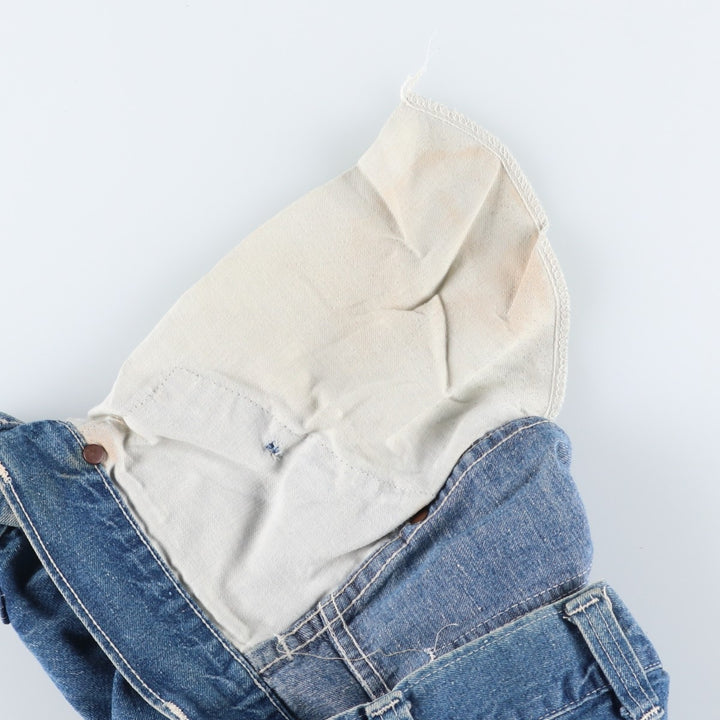 70s-80'S ELY denim painter pants, men's size W30 equivalent, vintage. unclear blue type Vintage Second Hand