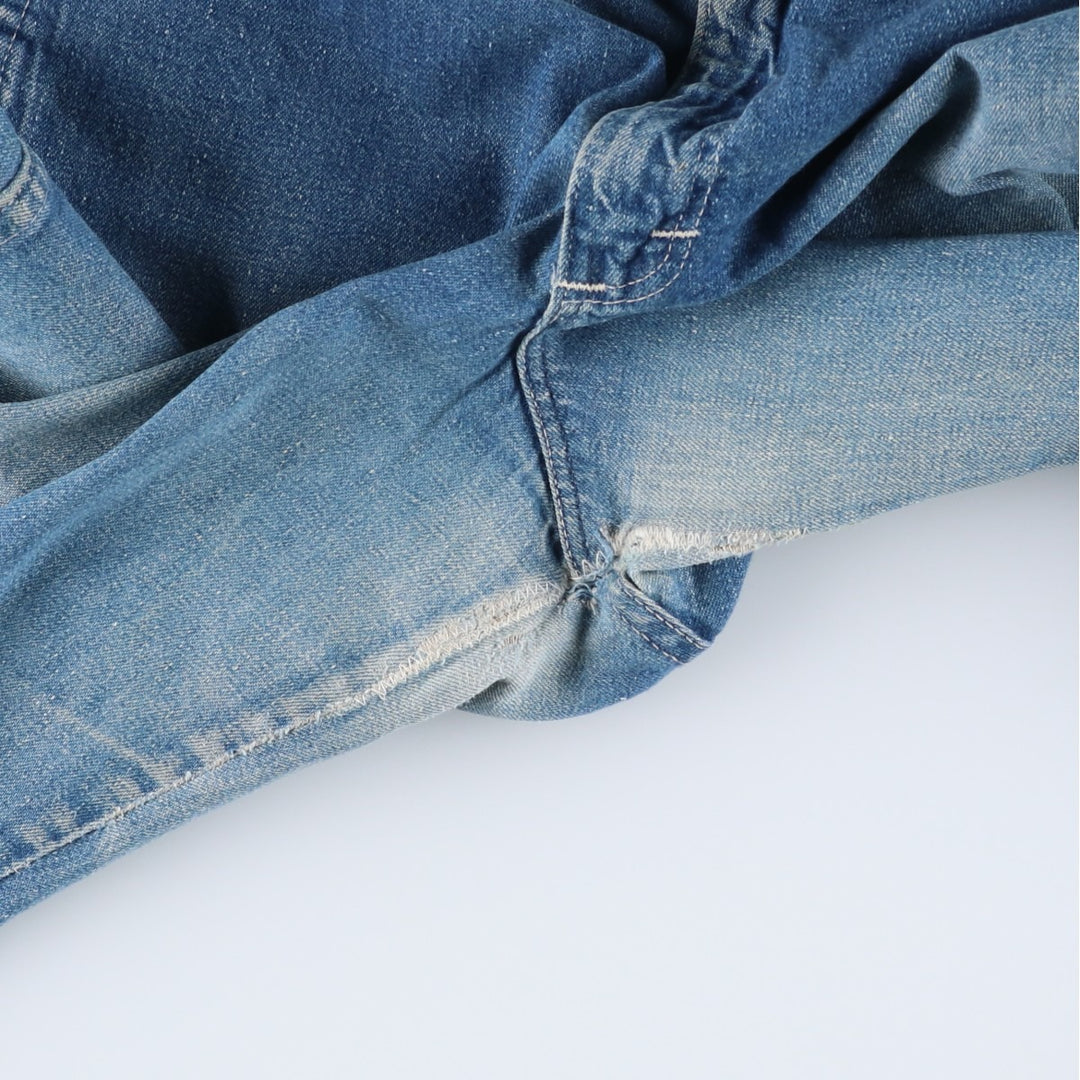 70s-80'S ELY denim painter pants, men's size W30 equivalent, vintage. unclear blue type Vintage Second Hand