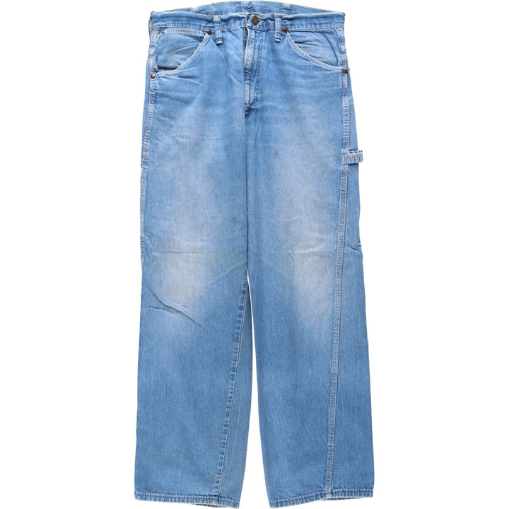 80'S Big Ben denim painter pants, men's size W34 (approx.), vintage. unclear blue type Vintage Second Hand