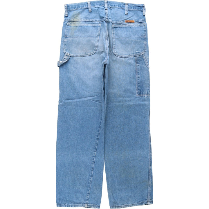 80'S Big Ben denim painter pants, men's size W34 (approx.), vintage. unclear blue type Vintage Second Hand