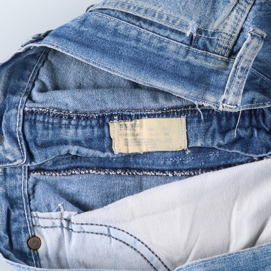 80'S Big Ben denim painter pants, men's size W34 (approx.), vintage. unclear blue type Vintage Second Hand