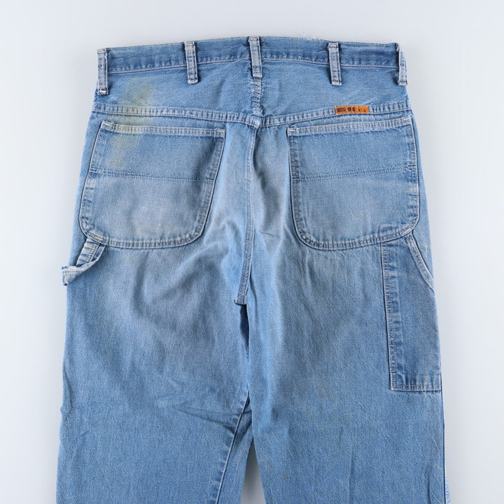 80'S Big Ben denim painter pants, men's size W34 (approx.), vintage. unclear blue type Vintage Second Hand