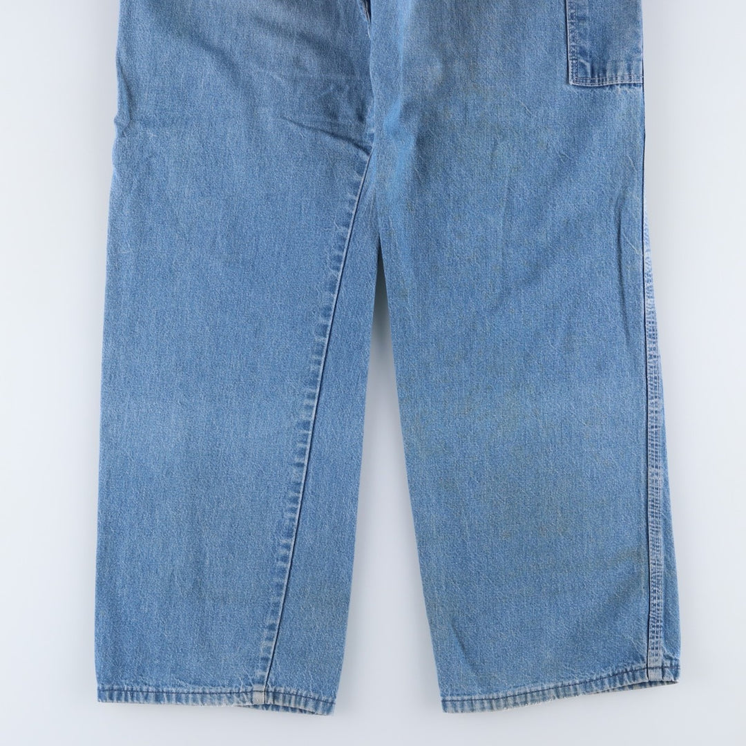 80'S Big Ben denim painter pants, men's size W34 (approx.), vintage. unclear blue type Vintage Second Hand