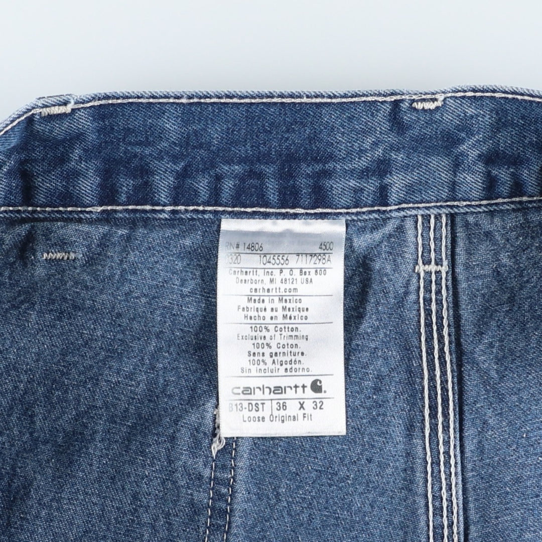 Carhartt Dungaree Fit Denim Painter Pants, Men's, W36 equivalent cotton blue type Vintage Second Hand