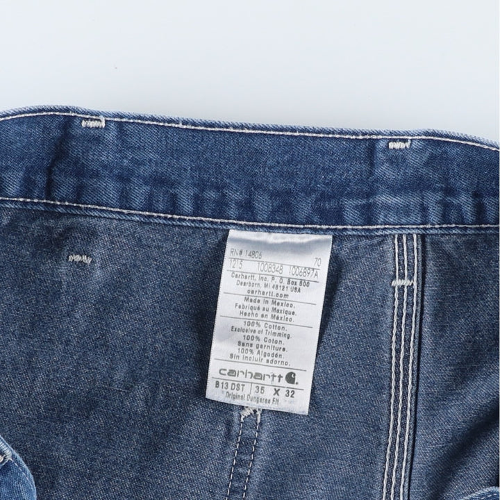 Carhartt Original Dungaree Fit Denim Painter Pants, Men's, W35 equivalent cotton blue type Vintage Second Hand