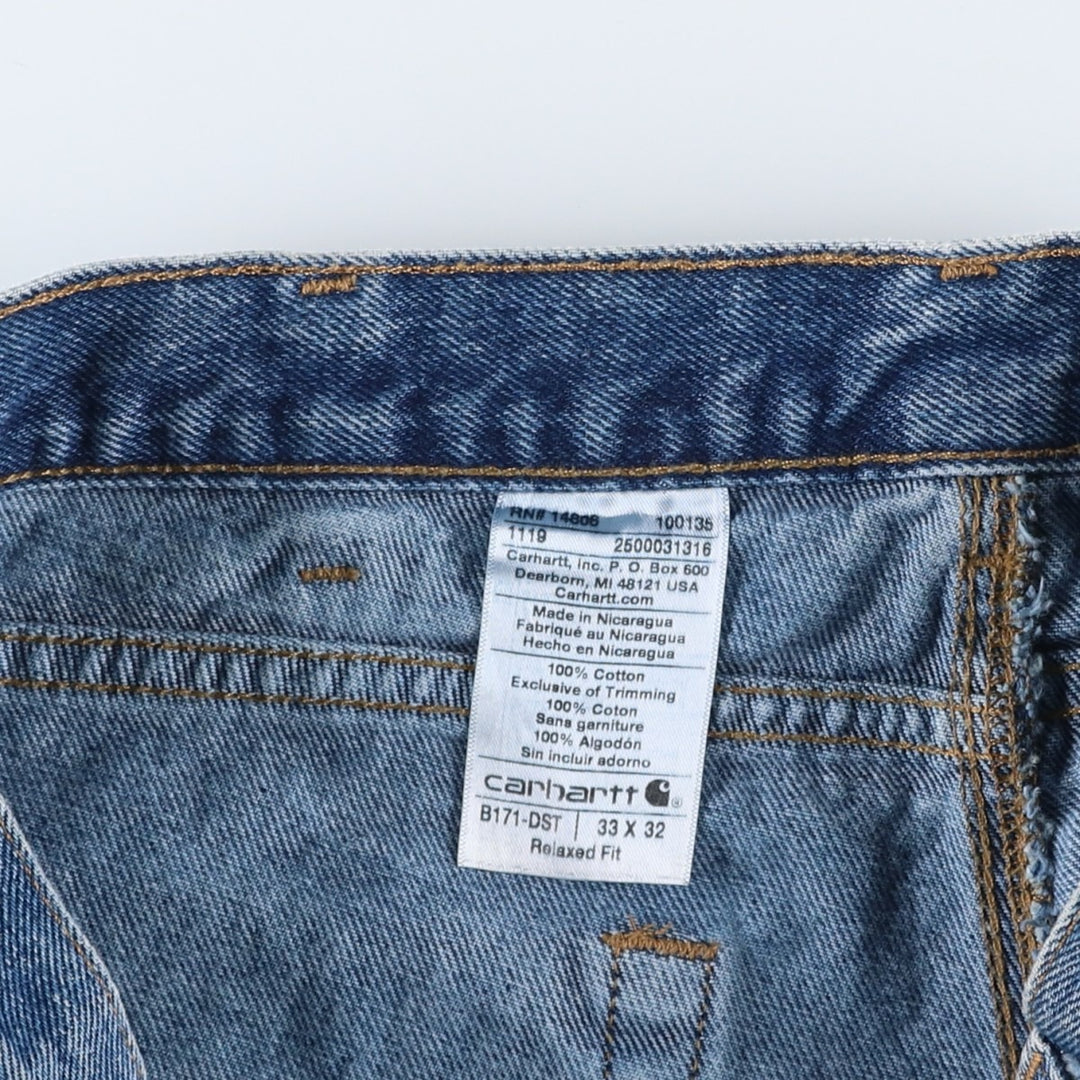 Carhartt Relaxed Fit Denim Painter Pants, Men's Size W32 (approx.) cotton blue type Vintage Second Hand