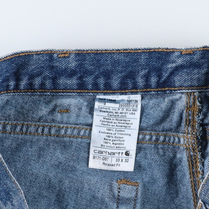 Carhartt Relaxed Fit Denim Painter Pants, Men's Size W32 (approx.) cotton blue type Vintage Second Hand