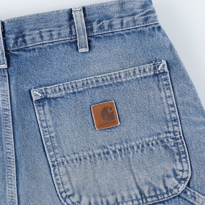 Carhartt Dungaree Fit Denim Painter Pants, Men's W32 (approx.) cotton blue type Vintage Second Hand