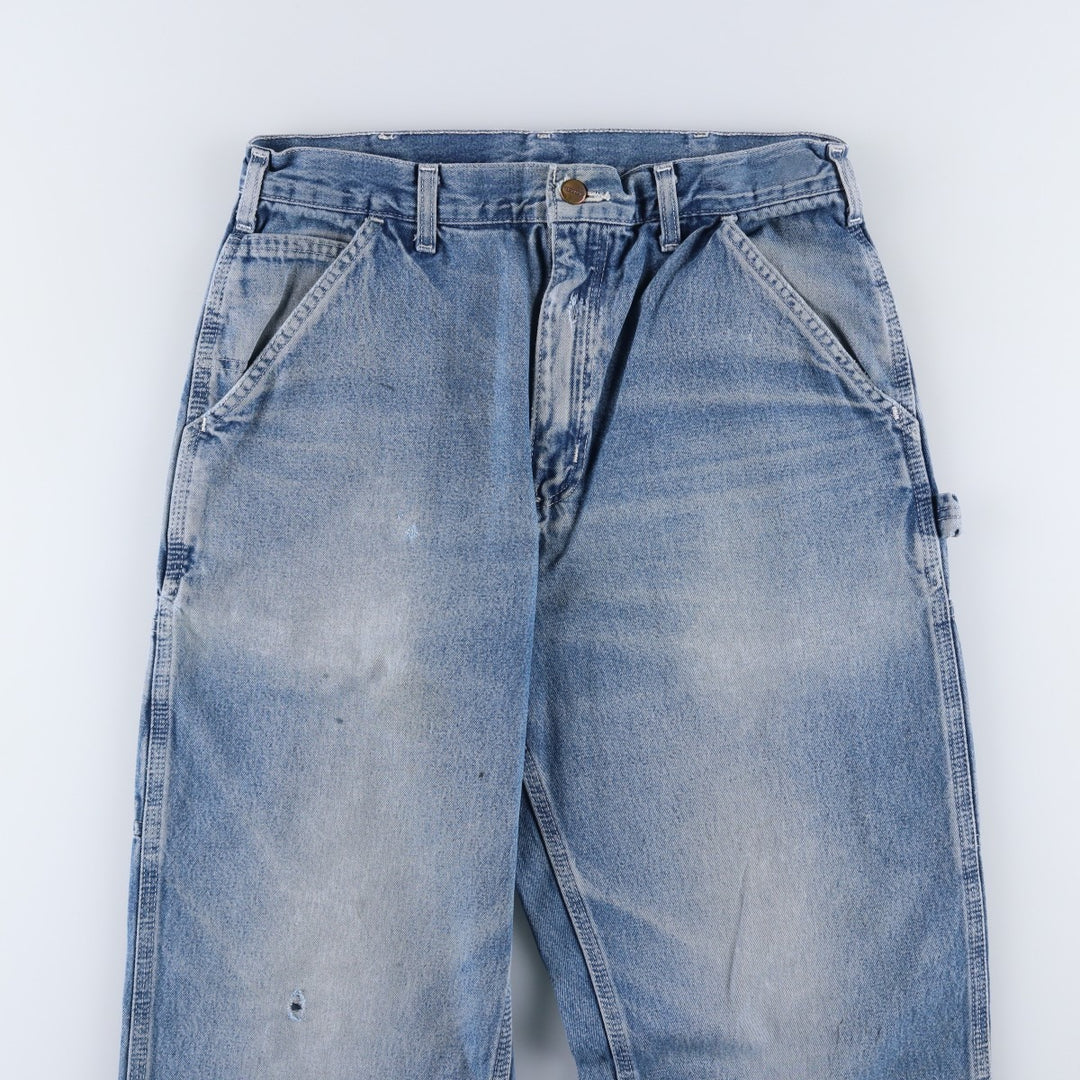 Carhartt Dungaree Fit Denim Painter Pants, Men's W32 (approx.) cotton blue type Vintage Second Hand