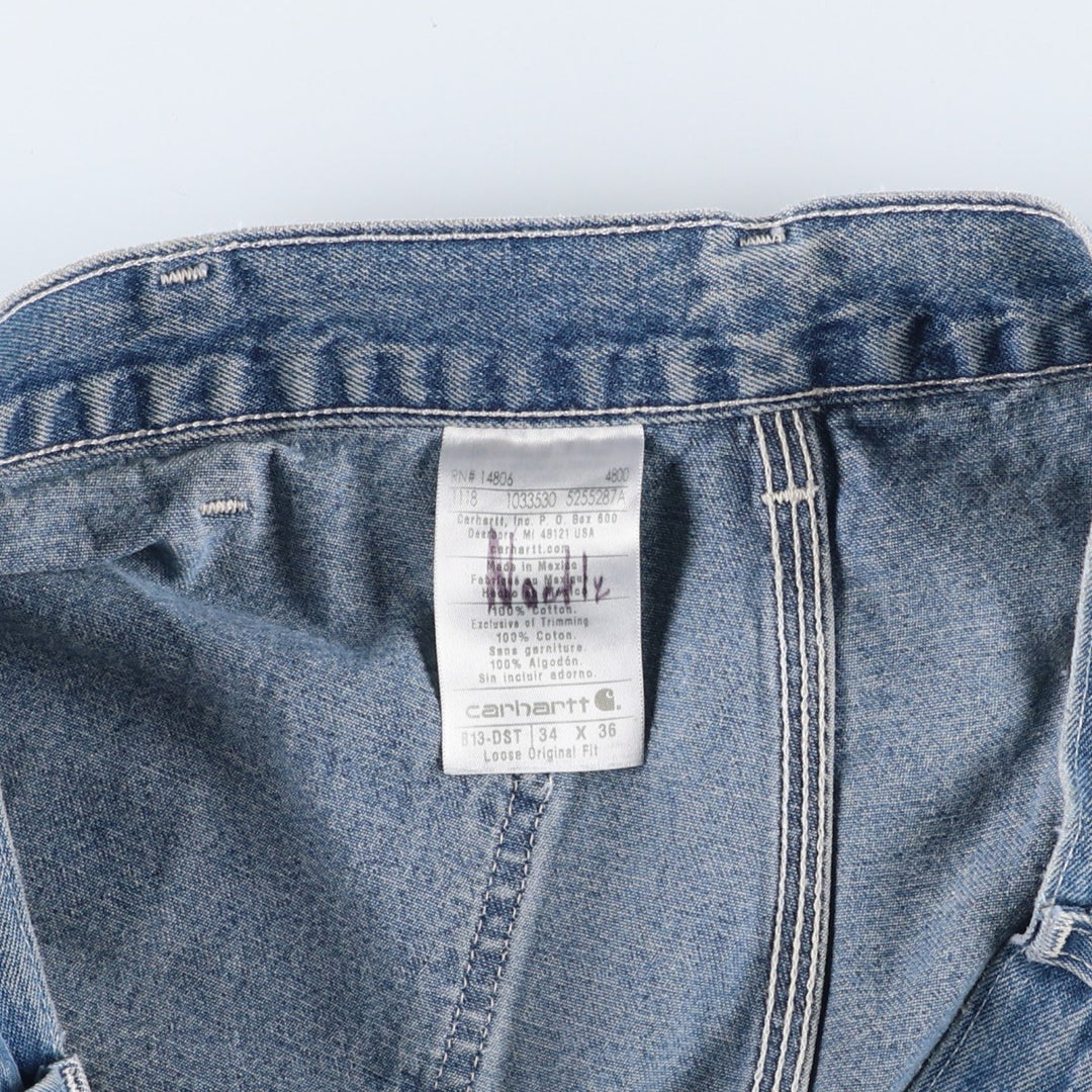 Carhartt Loose Original Fit Denim Painter Pants, Men's, W34 equivalent cotton blue type Vintage Second Hand