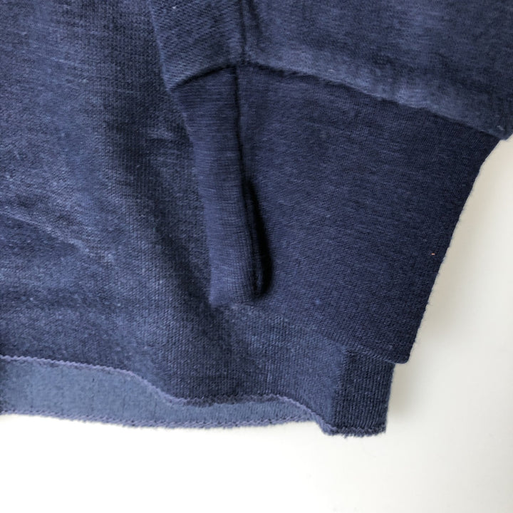 70s-80'S Sears Winter Skins Long-Sleeve T-Shirt, Men's Size L (approx.), Vintage polyester navy blue type Vintage Second Hand