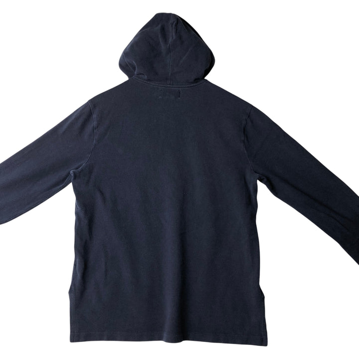Ralph Lauren POLO by Ralph Lauren Hooded Long-Sleeve T-Shirt (Men's Size L) cotton navy blue type Vintage Second Hand