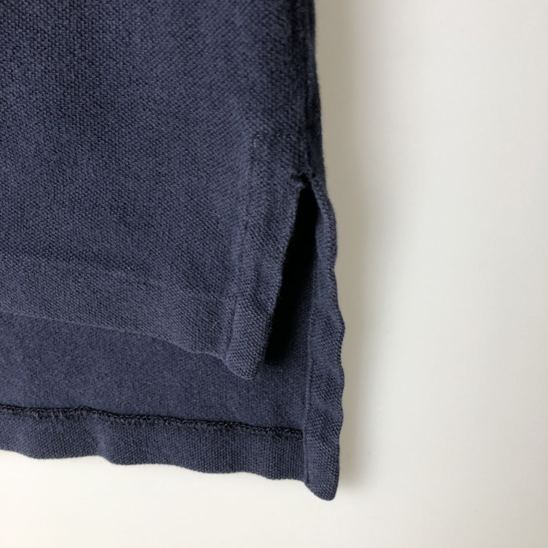 Ralph Lauren POLO by Ralph Lauren Hooded Long-Sleeve T-Shirt (Men's Size L) cotton navy blue type Vintage Second Hand