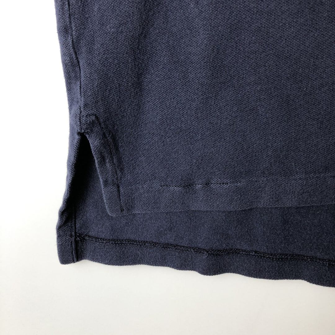 Ralph Lauren POLO by Ralph Lauren Hooded Long-Sleeve T-Shirt (Men's Size L) cotton navy blue type Vintage Second Hand