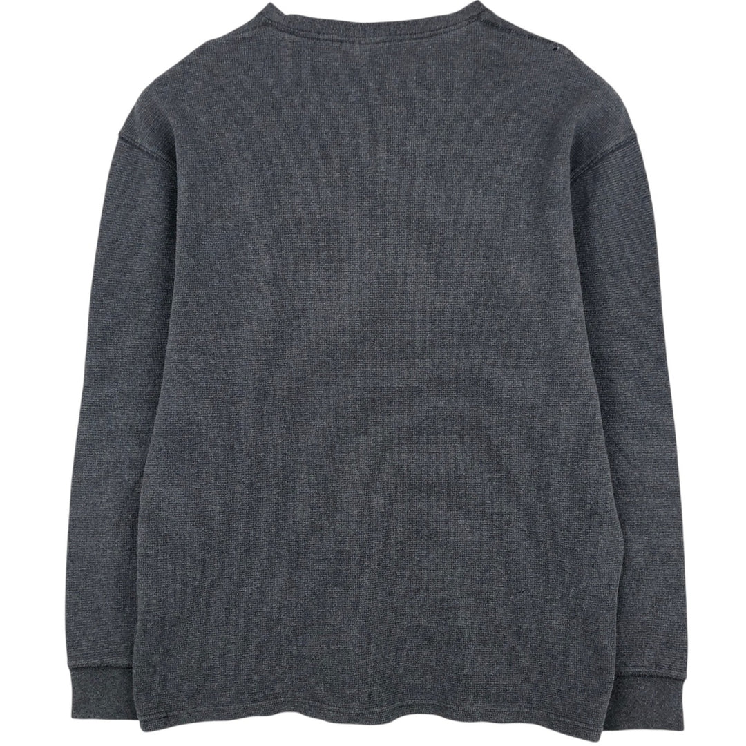 Ralph Lauren POLO RALPH LAUREN SLEEPWEAR Thermal Long T-shirt Waffle Men's XXL cotton Charcoal Vintage Second Hand