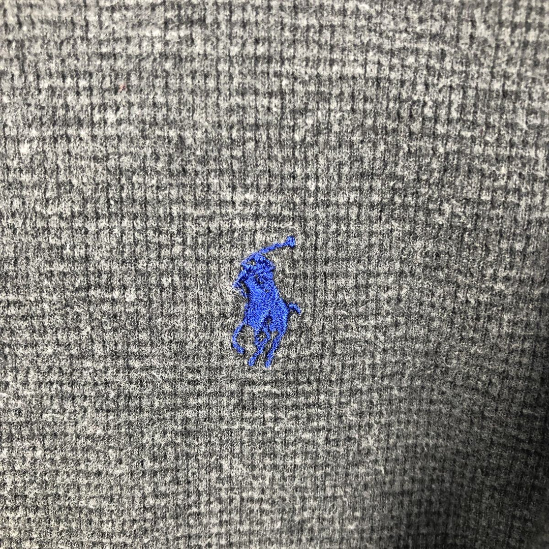 Ralph Lauren POLO RALPH LAUREN SLEEPWEAR Thermal Long T-shirt Waffle Men's XXL cotton Charcoal Vintage Second Hand