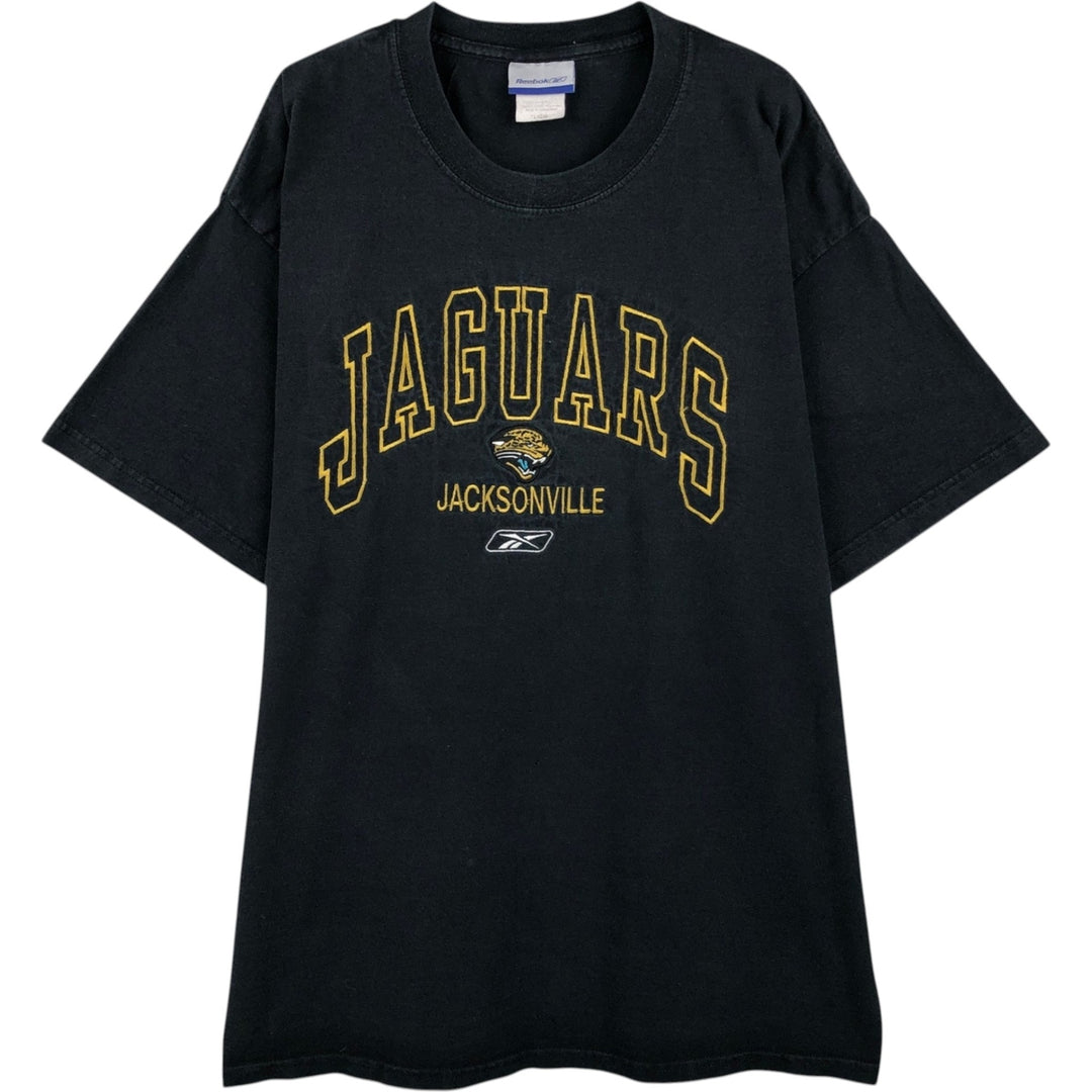 Reebok NFL Jacksonville Jaguars sports print T-shirt, men's size L (approx.) cotton black type Vintage Second Hand
