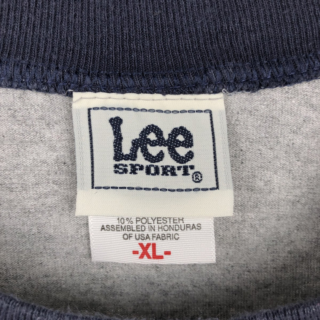 2000'S Lee SPORT MLB Boston Red Sox 3/4 Sleeve Two-Tone Sports Print T-Shirt (Men's XL equivalent) cotton navy blue type Vintage Second Hand