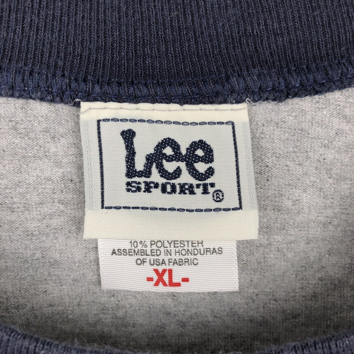 2000'S Lee SPORT MLB Boston Red Sox 3/4 Sleeve Two-Tone Sports Print T-Shirt (Men's XL equivalent) cotton navy blue type Vintage Second Hand
