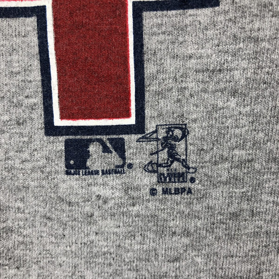 2000'S Lee SPORT MLB Boston Red Sox 3/4 Sleeve Two-Tone Sports Print T-Shirt (Men's XL equivalent) cotton navy blue type Vintage Second Hand