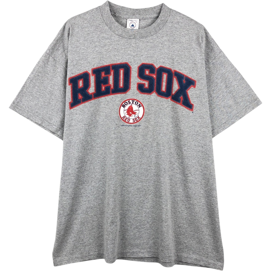 Delta MLB Boston Red Sox Sports Print T-Shirt, Men's Size XL (approx.) cotton gray type Vintage Second Hand