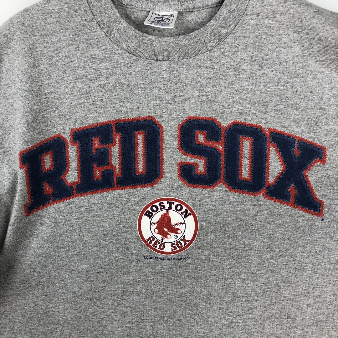 Delta MLB Boston Red Sox Sports Print T-Shirt, Men's Size XL (approx.) cotton gray type Vintage Second Hand