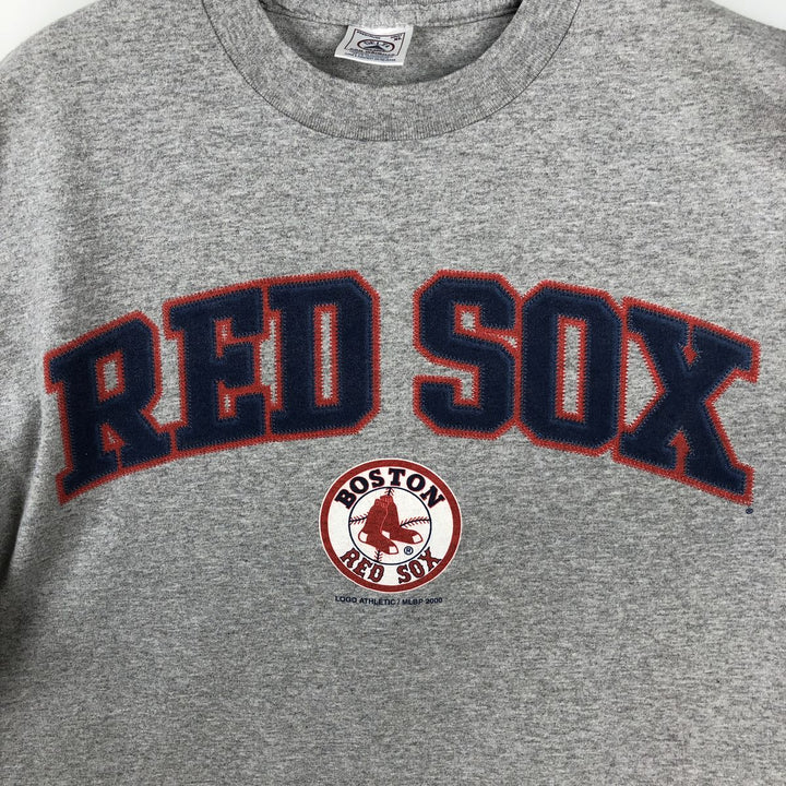 Delta MLB Boston Red Sox Sports Print T-Shirt, Men's Size XL (approx.) cotton gray type Vintage Second Hand